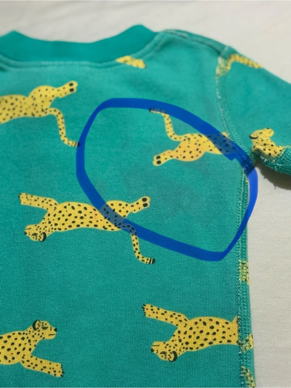 +NWOT Hanna Andersson Cheetah Short John Romper Zip Pajama Teal 3-6M 60cm